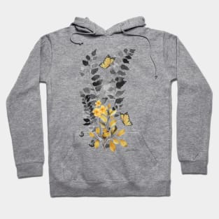 Gold And Black Botanicals D Hoodie